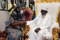 Sophia Nana Kudjorji and the National Chief Imam, Sheik Osmanu Nuhu Sarabutu in a photo