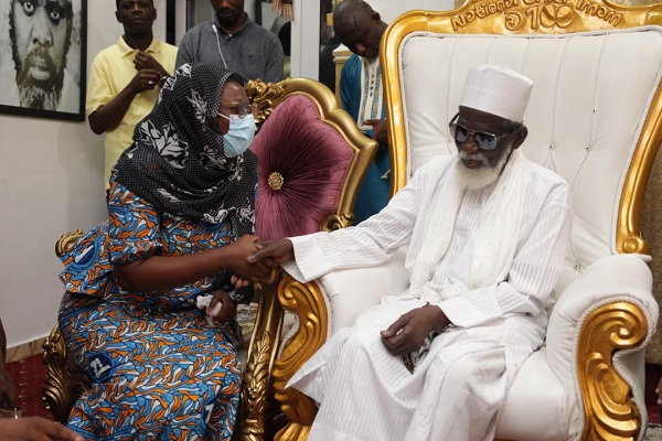 Sophia Nana Kudjorji and the National Chief Imam, Sheik Osmanu Nuhu Sarabutu in a photo