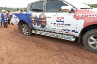 Campaign vehicle for the late MP for Mfantseman