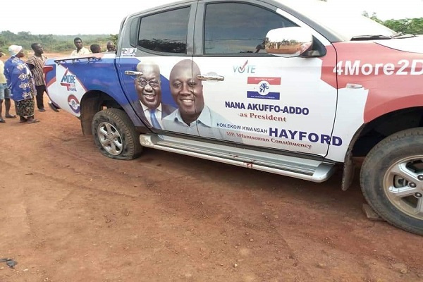 Campaign vehicle for the late MP for Mfantseman