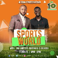 The Sports World Show airs at 5pm every Sunday