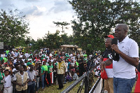 Vice President Amissah-Arthur addressed hundreds of NDC party supporter at the campaign launch