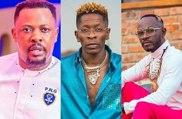 Prophet Nigel Gaisie, Shatta Wale and Okyeame Kwame