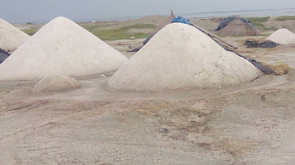 File photo of a heap of salt from the Songhor Lagoon