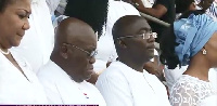 Nana Akufo-Addo arrives at the Accra Sports Stadium