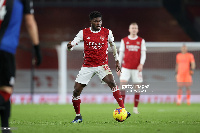 Thomas Partey in action for Arsenal