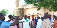 MP for Bongo Constituency, Edward Bawa addressing some Muslims in his Constituency.