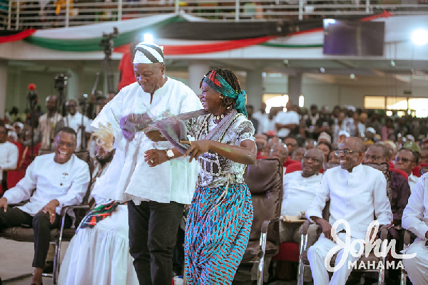 Former President Mahama dancing at the ceremony