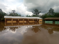 Akwadum school compound flooded