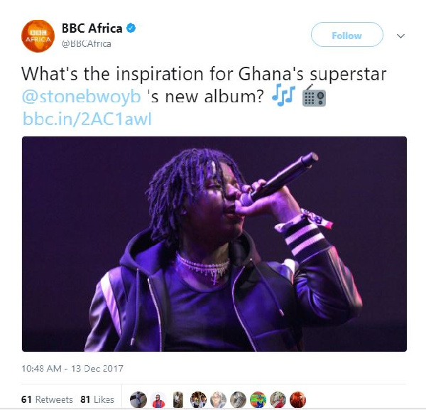 The photo used by BBC Africa