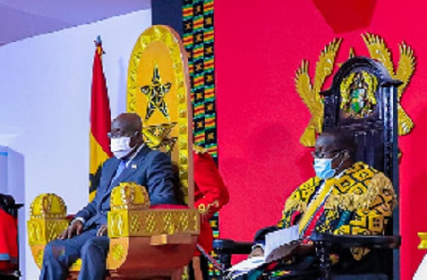 President Akufo-Addo and Alban Bagbin  (Speaker of Parliament)