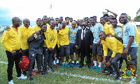 President of Ghana, Nana Addo Dankwa Akufo-Addo and Black Stars team