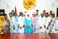 Muslim Chiefs and the speaker of Parliament, Alban Bagbin at the Parliament House