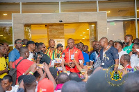 The Minister thanked the supporters for their strong support of the Black Stars