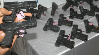 File photo of impounded pistols