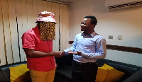 Investigative journalist, Anas Aremeyaw Anas in a hearty chat with Edward Adeti