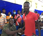 S/Sgt. Moses Tagoe with Emmanuel Ofori