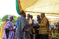 Paramount Chief of Yagaba Traditional Area, Naa Sugru Wuni Mumu with president Akufo-Addo and others