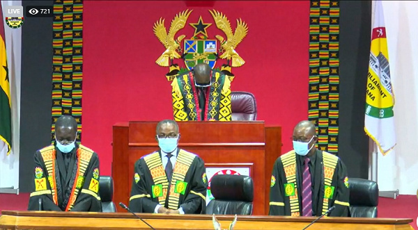 Speaker Bagbin presides over a sitting.