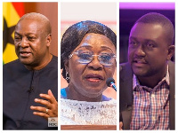 John Mahama, Akosua Frema- Opare and Samuel Dubik Mahama