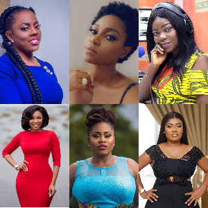 A collage of some female celebrities who are very critical of the Akufo-Addo government