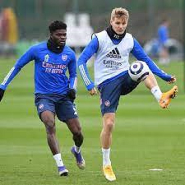 Thomas Partey (left) and Martin Odegaard