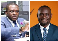 MP for Ningo-Prampram, Sam George and Deputy Finance Minister, John Kumah