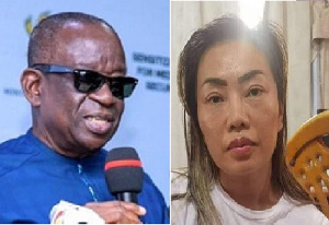 National Security Minister, Albert Kan-Dapaah and Aisha Huang