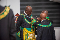 Otumfuo Osei Tutu II being conferred the title at the ceremony