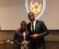 Didier Drogba with Solomon Asante