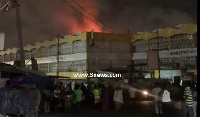 Kanseshie market on fire