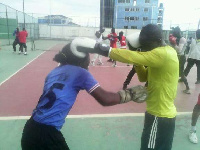 Black Bombers training in Kumasi