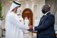 Vice President, Dr Mahamudu Bawumia with new UAE leader