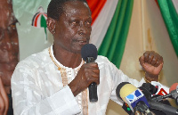 File photo of Dr Kwabena Adjei speaking at a programme