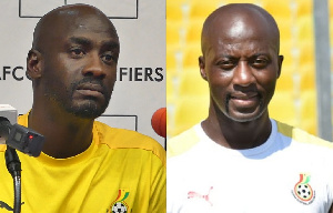 Coach Otto Addo and Ibrahim Tanko