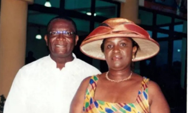 Josephine Baiden Agyarko [R] with Kyeremanteng Agyarko