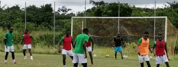 Zimbabwean players training ahead of the game