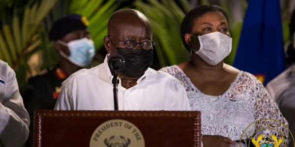 Akufo-Addo delivering his victory speech in 2020 after the general elections