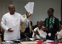 L - R : President Mahama with Mr Asiedu Nketiah