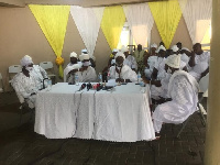 The Ga-Dangme Council of Wulome during their press conference in Accra