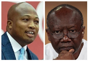 North Tongu MP, Samuel Okudzeto Ablakwa (right) and Finace Minister Ken Ofori-Atta