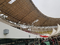 The Essipong Sports Stadium is in ruins