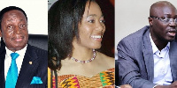 Dr Kwabena Duffuor, Dr Zanetor Agyeman-Rawlings and Ato Forson