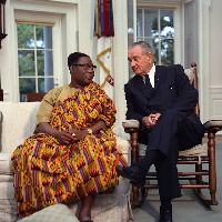 Lt. General Joseph Arthur Ankrah met with President Lyndon Baines Johnson of the USA