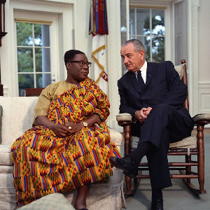 Lt. General Joseph Arthur Ankrah met with President Lyndon Baines Johnson of the USA