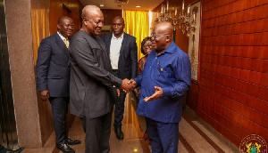 The two, Former President Mahama (l) and President Akufo-Addo (r) in previous times