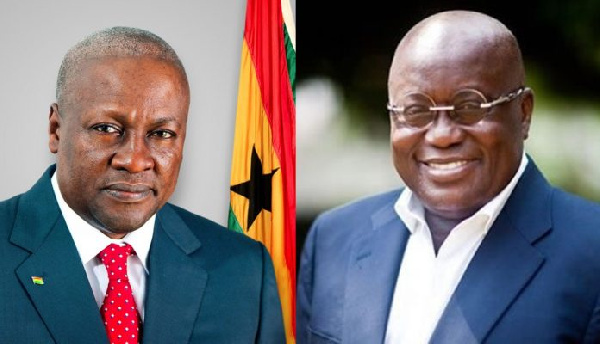 John Dramani Mahama, flagbearer of NDC, and President Akufo-Addo