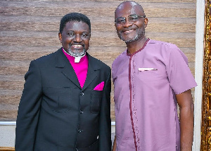 Bishop Charles Agyinasare shares a photo with Kennedy Agyapong