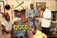 File Photo: Nana Addo paid a courtesy call on Togbe Sri III , Awomefia of Anlo state