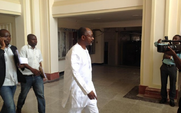 Alfred Agbesi Woyome leaving the court premises